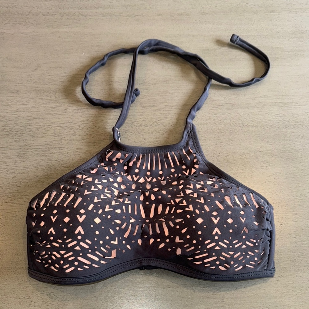 Xhilaration Pink and Black Bikini with Adjustable Straps